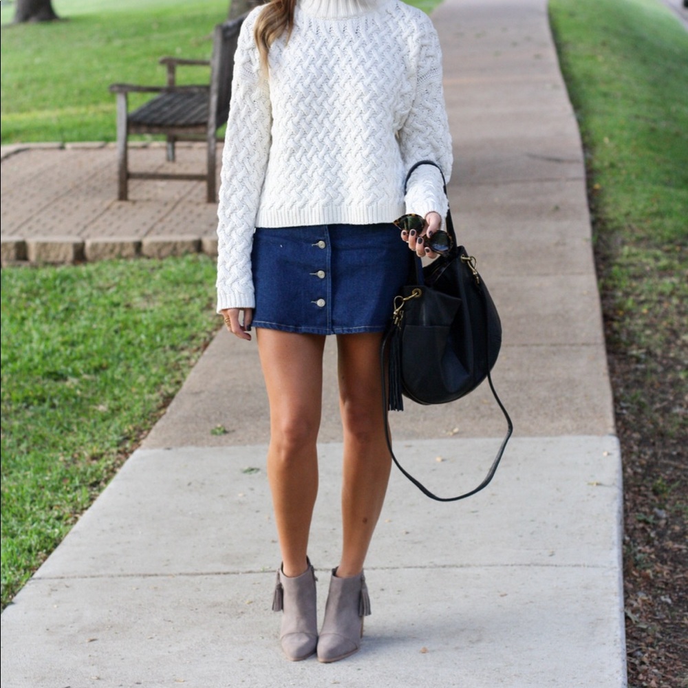 Forever 21 Short Denim Button-up Skirt NWT